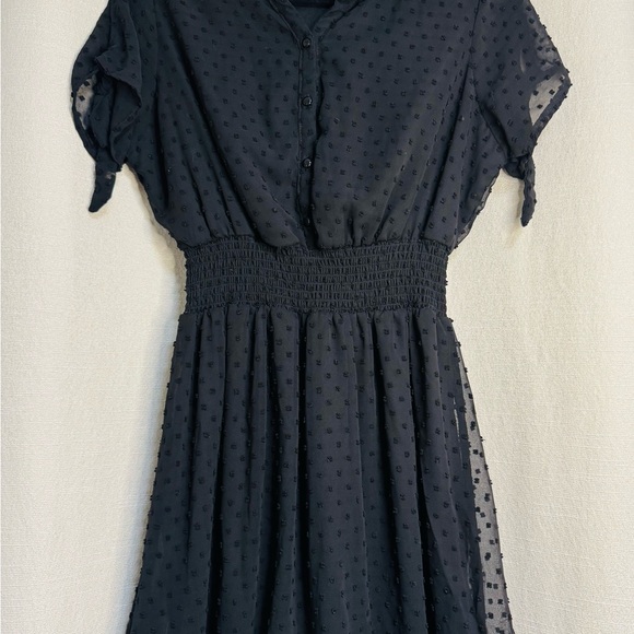 J for Justify Navy Textured Midi Dress - Picture 1 of 5